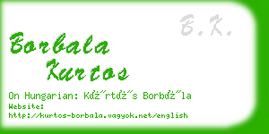 borbala kurtos business card